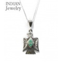 INDIAN JEWELRY ターコイズを使用したナバホ族アーティストの作品『NAVAJO PENDANT THUNDERBIRD TURQUOISE』【アメカジ・ネイティブ】IJ-109