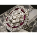 ☆誕生石7月新着【PT900 プラチナ】指輪 リング ルビー0.71ct ダイヤモンド1.14ct 9.5号 6.7g レディース 9676-0