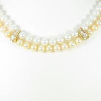 K18YG／シルバークラスプ アコヤパールネックレス