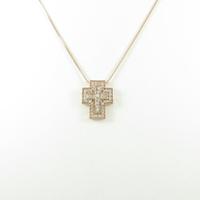 K18PG／K10PG クロス ダイヤモンドネックレス