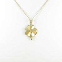 K18YG クローバー ダイヤモンドネックレス