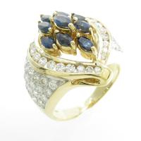 750YG／750WG サファイヤリング