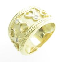 K18YG ハート ダイヤモンドリング10％引き