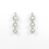 PT／K18WG ダイヤモンドピアス