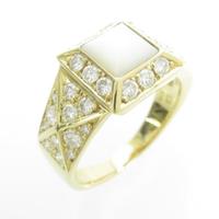 K18YG マザーオブパールリング