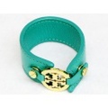 !新着【TORY BURCH トリーバーチ】レザー ブレスレット グリーンカラー 15cm レディース 72465-37