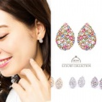 ピアス　ティアドロップ　パヴェ ニッケルフリー　ピアス　上品　ドロップ　ピアス　ゴールド　シルバー　ニッケルフリー　アクセサリー　大人可愛い　シンプル　レディース　ジュエリー　アクセサリー　ピアス　パヴェ　ピアス　プレゼント