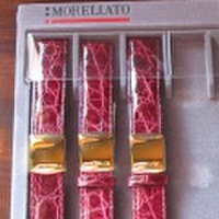 【イタリア ＭＯＲＥＬＬＡＴＯ モレラート　１８ｍｍ 型押しカーフ　ワインレッド　限定３本】 在庫放出　特別価格 5,400円⇒1,750円　( ６５％LESS)でご提供 【残り　わずか】　 (多少の擦傷あり）