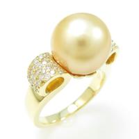 K18YG シロチョウパールリング