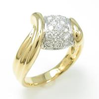 750YG／750WG パヴェ ダイヤモンドリング