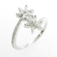 750WG フラワー ダイヤモンドリング10％引き