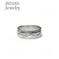 INDIAN JEWELRY ナバホ族アーティストの作品『NAVAJO STAMPED SILVER RING』【アメカジ・ネイティブ】IJ-117