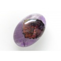 ファントムアメジスト with ヘマタイト【9】天然石ルース・カボション（21.5×14.5mm）