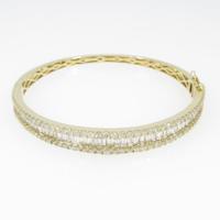 【新品】K18YG ダイヤモンドバングル