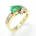 K18YG エメラルドリング
