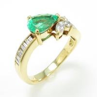 K18YG エメラルドリング
