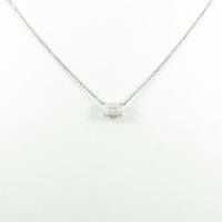 プラチナダイヤモンドネックレス 0．365ct・J・SI2・エメラルドカット