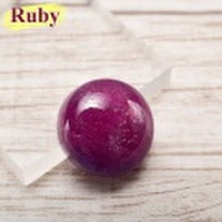 ルビー　ルース　タンブル【インド産】【約3.9g】天然石｜パワーストーン｜ルビー｜コランダム｜ラウンドカット｜カボション｜タンブル｜e0620