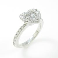 ポンテヴェキオ ハート ダイヤモンドピンキーリング