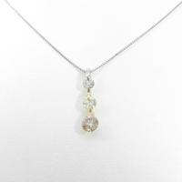 K18スリーカラー ダイヤモンドネックレス