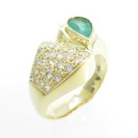 K18YG エメラルドリング