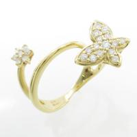 【リメイク】K18YG バタフライ ダイヤモンドリング