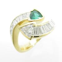 K18YG エメラルドリング