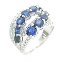 K18WG サファイヤリング