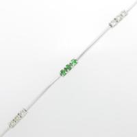 K18WG グリーンガーネットブレスレット