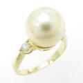 K18YG アコヤパールリング