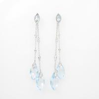 K18WG 2WAY ブルートパーズピアス