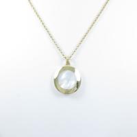 K18YG マザーオブパールネックレス