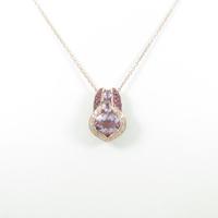 14KTPG／K10PG／14KTBG カラーストーンネックレス