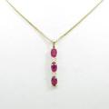 18KYG／750YG ルビーネックレス