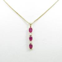 18KYG／750YG ルビーネックレス