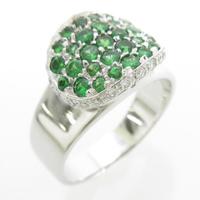 750WG グリーンガーネットリング