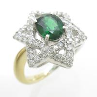 750YG／750WG グリーンガーネットリング30％引き