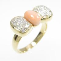 750YG／750WG リボン サンゴリング