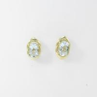 750YG／K18YG アクアマリンピアス10％引き