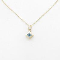 K10YG ブルートパーズネックレス