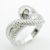 K18WG スネーク ダイヤモンドリング