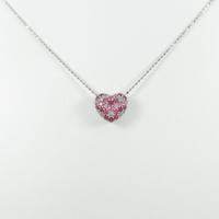 K18WG ハート カラーストーンネックレス20％引き