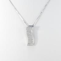 K18WG パヴェ ダイヤモンドネックレス20％引き