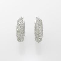 K18WG パヴェ ダイヤモンドピアス