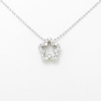 K18WG フラワー ダイヤモンドネックレス30％引き