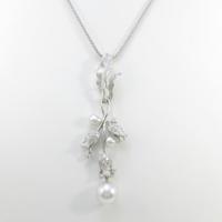 K18WG／750WG フラワー シロチョウパールネックレス20％引き