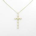 K18YG クロス ダイヤモンドネックレス