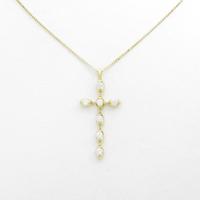 K18YG クロス ダイヤモンドネックレス