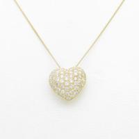 K18YG ハート ダイヤモンドネックレス10％引き