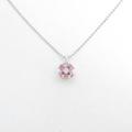 PT フラワー ピンクサファイヤネックレス